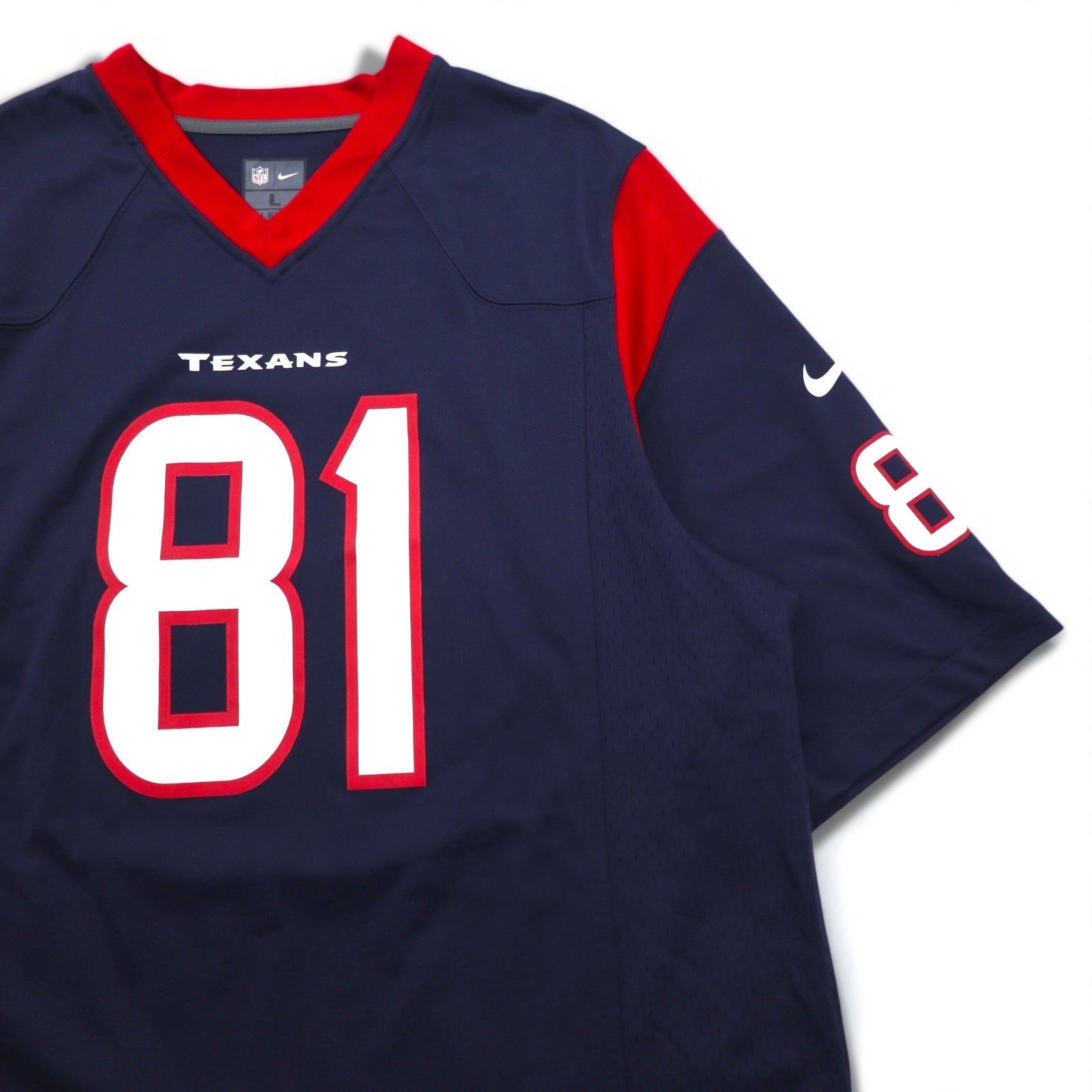 Maglia da gioco NIKE L blu navy poliestere NFL Texans Numerazione Giocatori NFL IN CAMPO