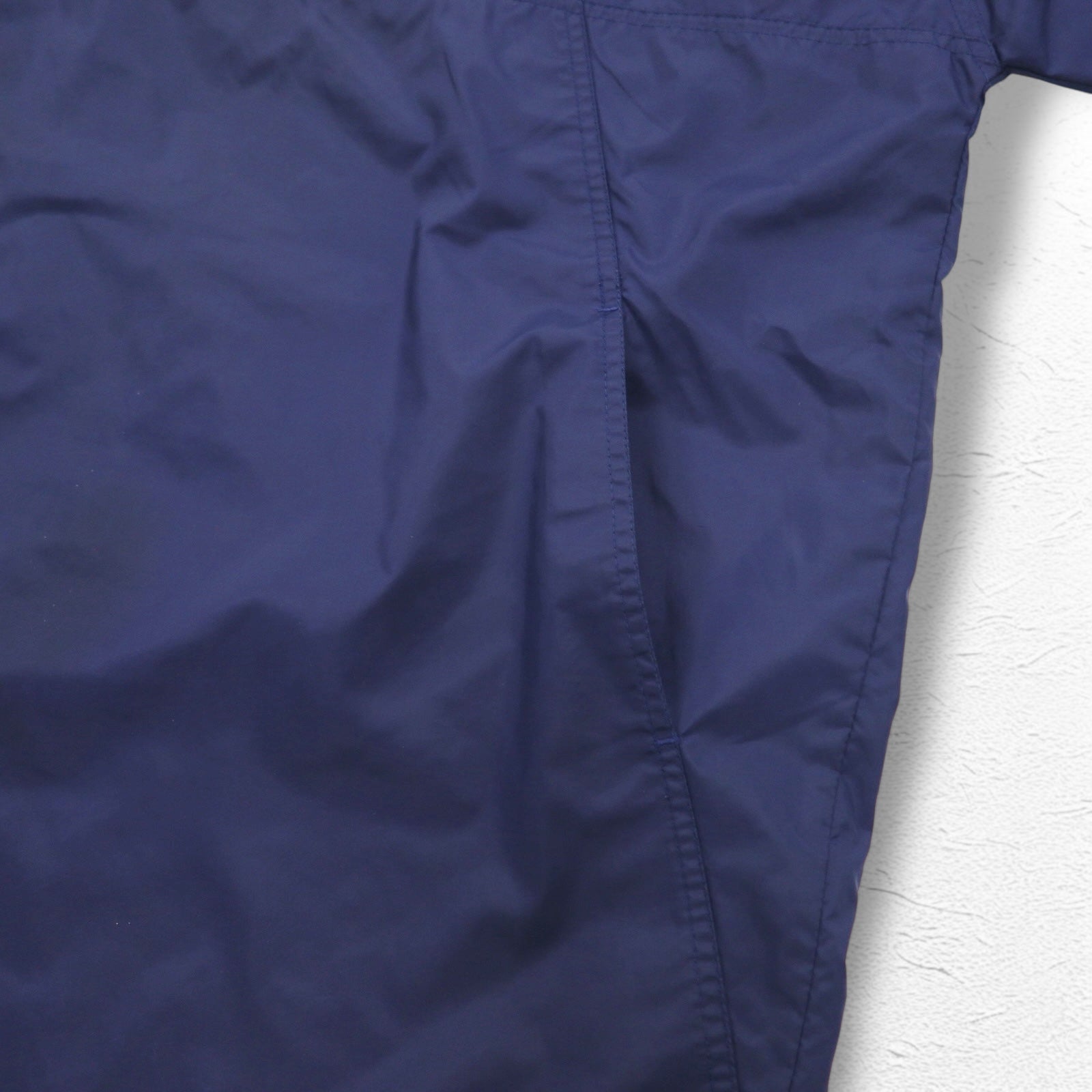 adidas anni '90 mezza zip anorak taglia XL blu navy nylon fodera in mesh 3 strisce logo trifoglio