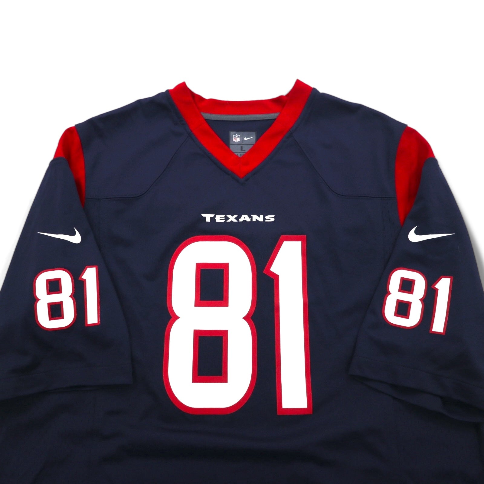 Maglia da gioco NIKE L blu navy poliestere NFL Texans Numerazione Giocatori NFL IN CAMPO