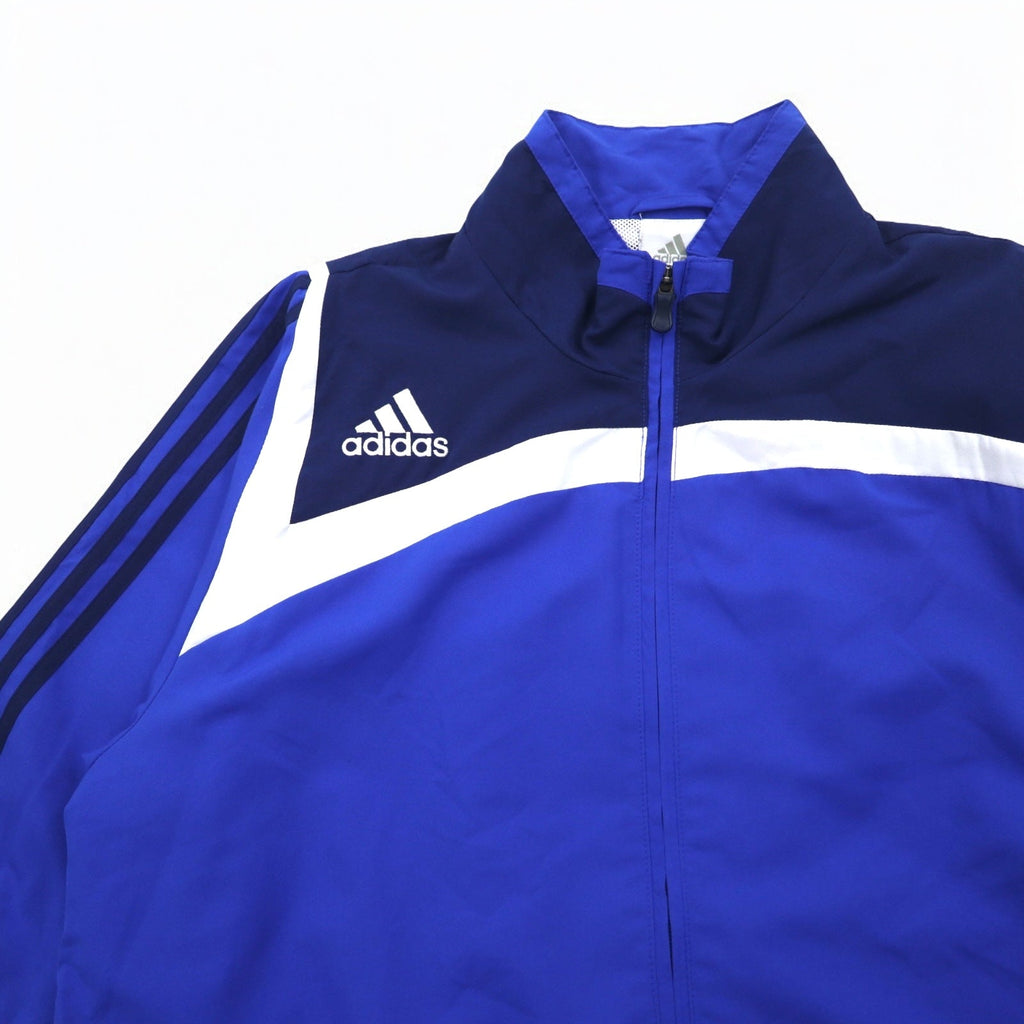 adidas ナイロンジャケット トラックジャケット ジャージ 3XL ブルー ネイビー 3ストライプ