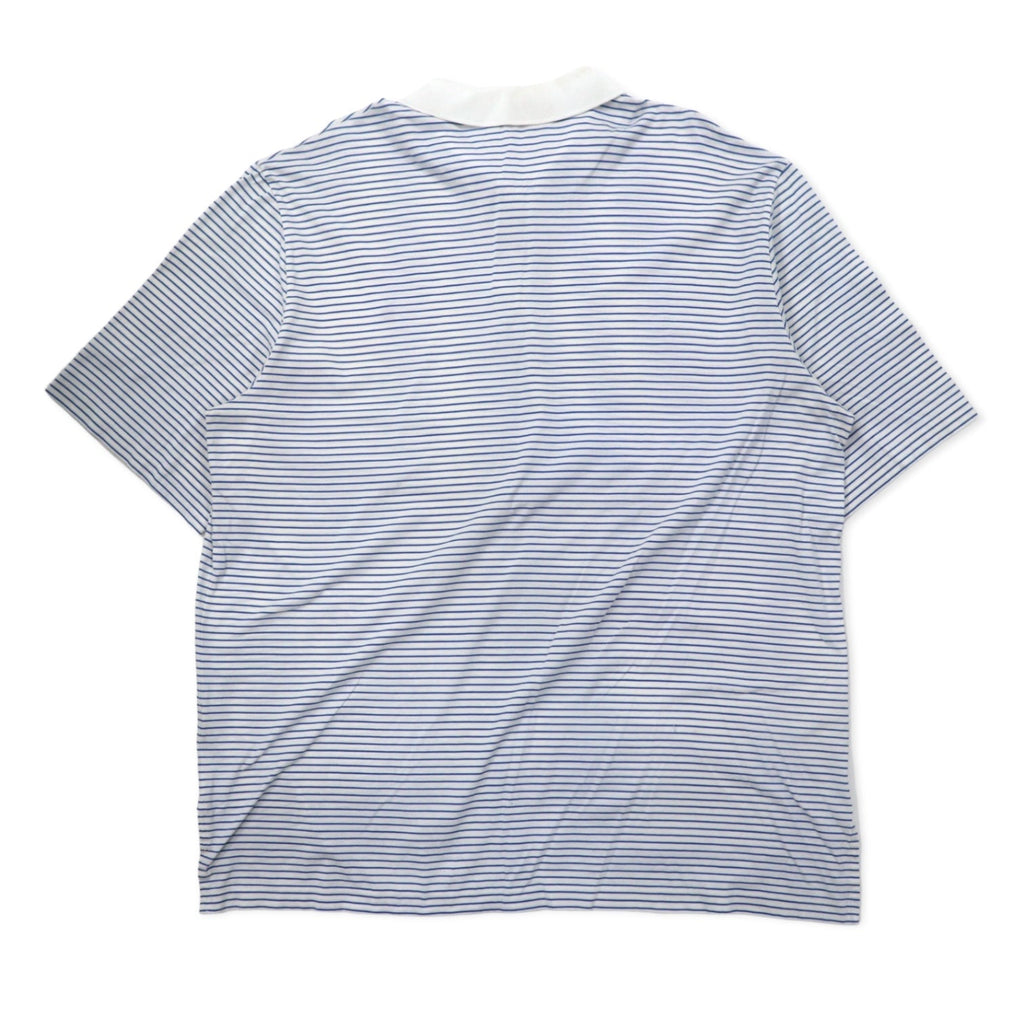 POLO GOLF RALPH LAUREN Polo a righe XL Bianco Blu Cotone Ricamo piccolo pony Taglia grande Prodotto in Perù