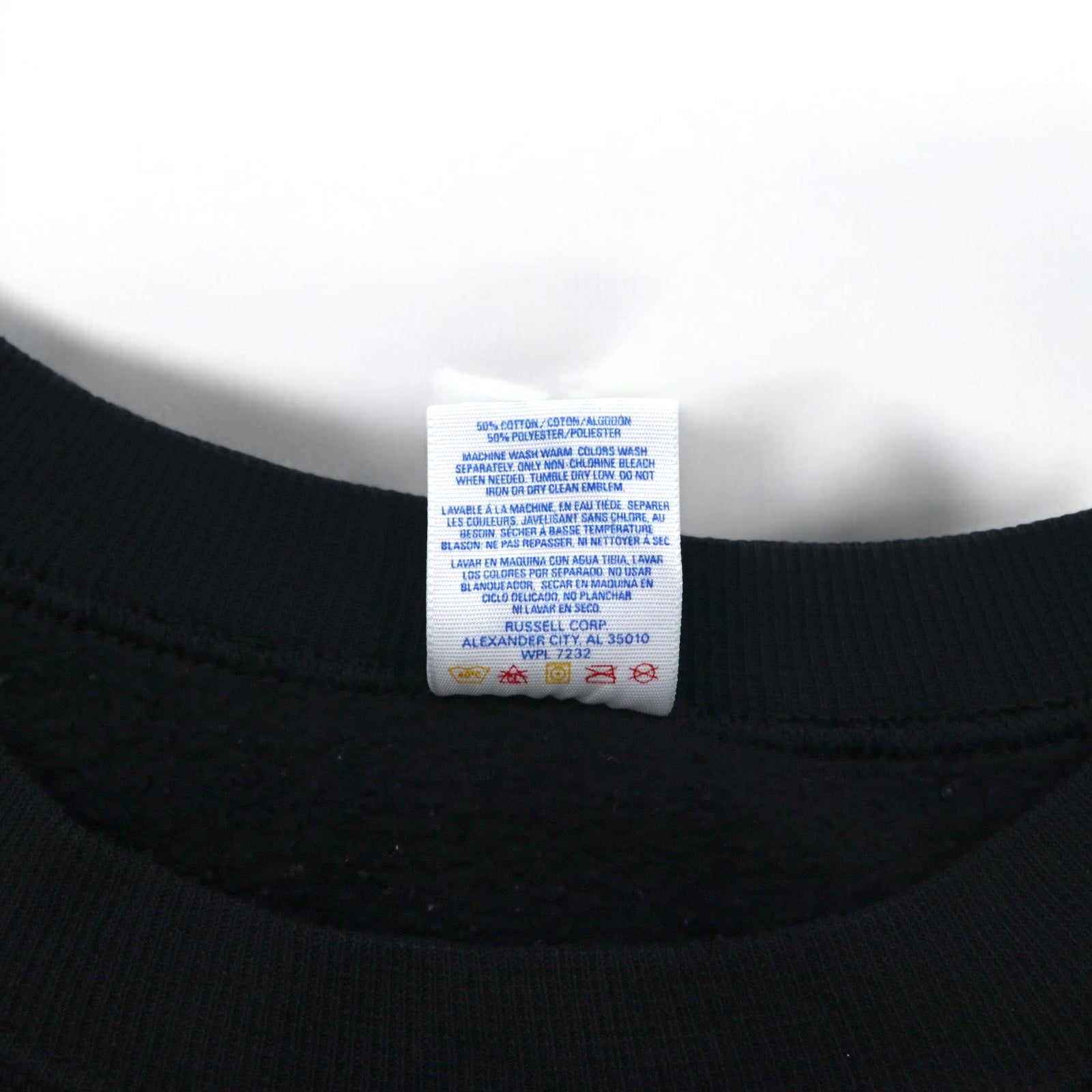 JERZEES Made in USA Anni '80 SUPER SWEATS Felpa girocollo 2XL Nera Interno felpato PSC