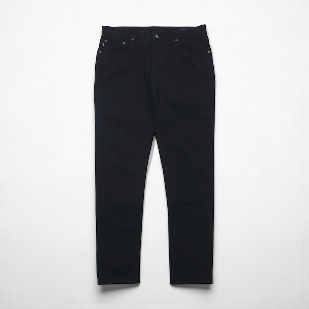 Polo Ralph Lauren チノパンツ ワークパンツ L ブラック コットン TALONジップ レザーパッチ