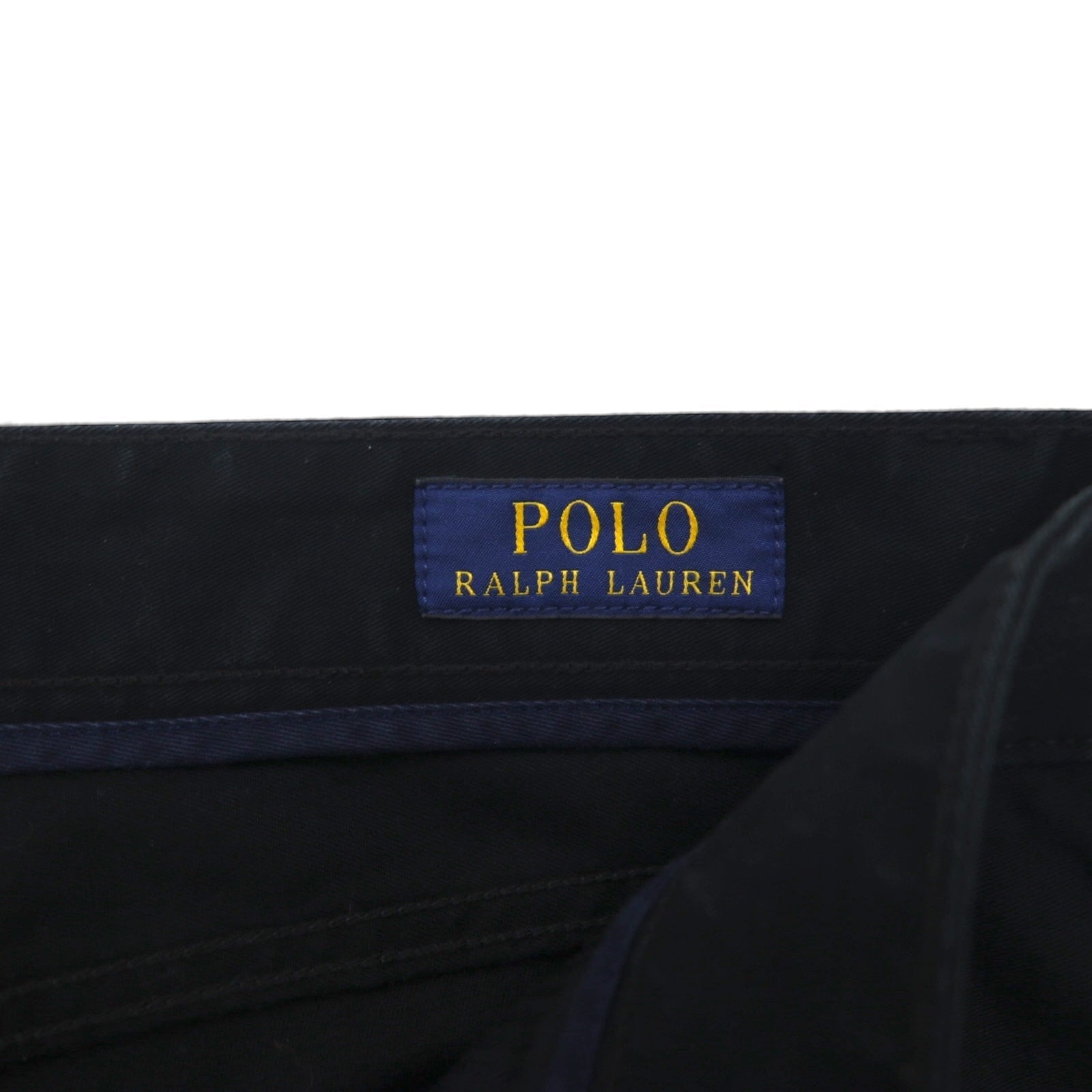 Polo Ralph Lauren チノパンツ ワークパンツ L ブラック コットン TALONジップ レザーパッチ