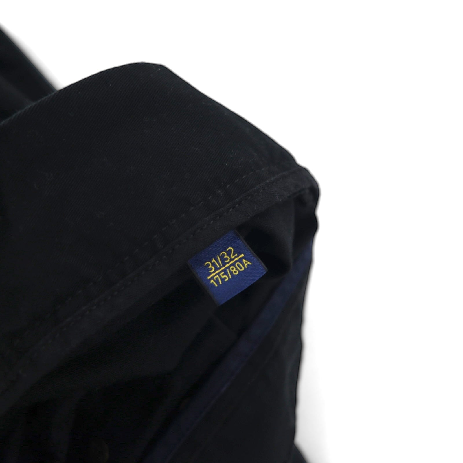 Polo Ralph Lauren チノパンツ ワークパンツ L ブラック コットン TALONジップ レザーパッチ