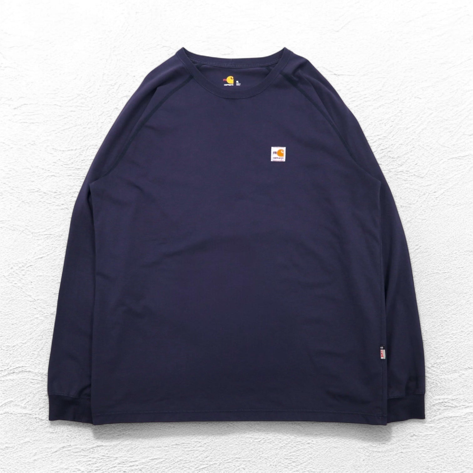 carhartt FORCE 難燃 FR ロングスリーブ Tシャツ ロンT XL ネイビー ストレッチ 102904-410 メキシコ製