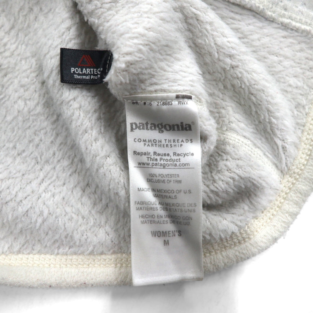 Patagonia リツール スナップT プルオーバー フリースジャケット M ホワイト カンガルーポケット 25442