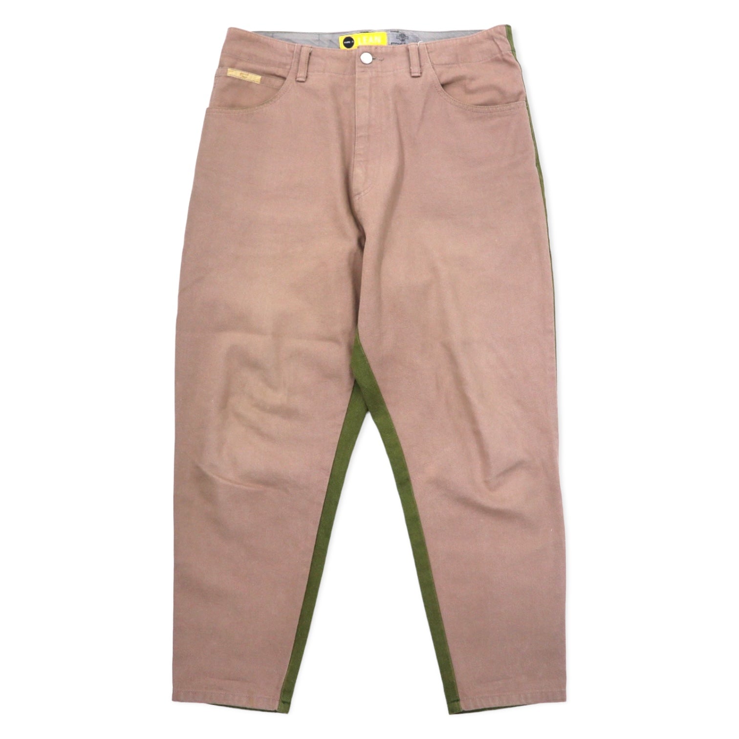gourmet jeans Pantaloni di jeans affusolati 32 Marrone Cachi Bicolore Cotone TYPE-03 LEAN Made in Japan