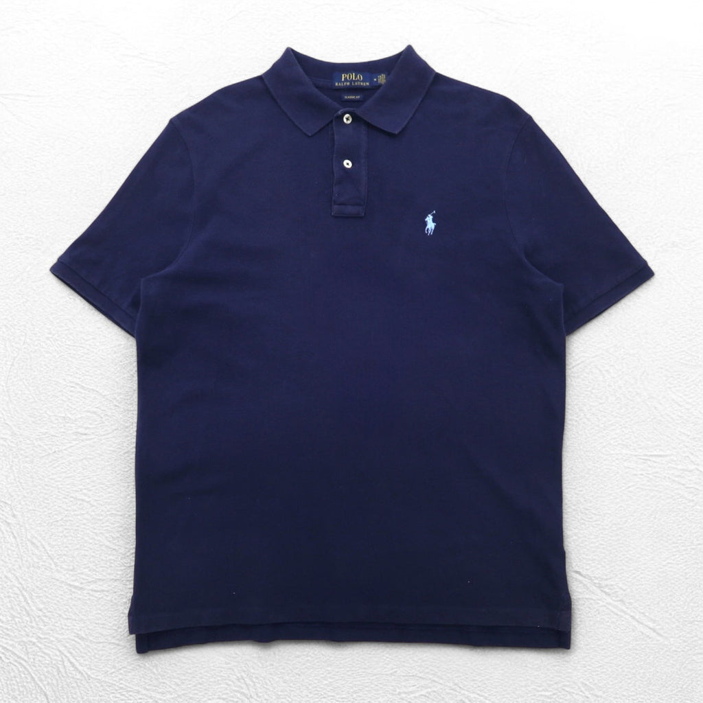 POLO RALPH LAUREN Polo M Blu Navy Cotone Piqué Ricamo Small Pony