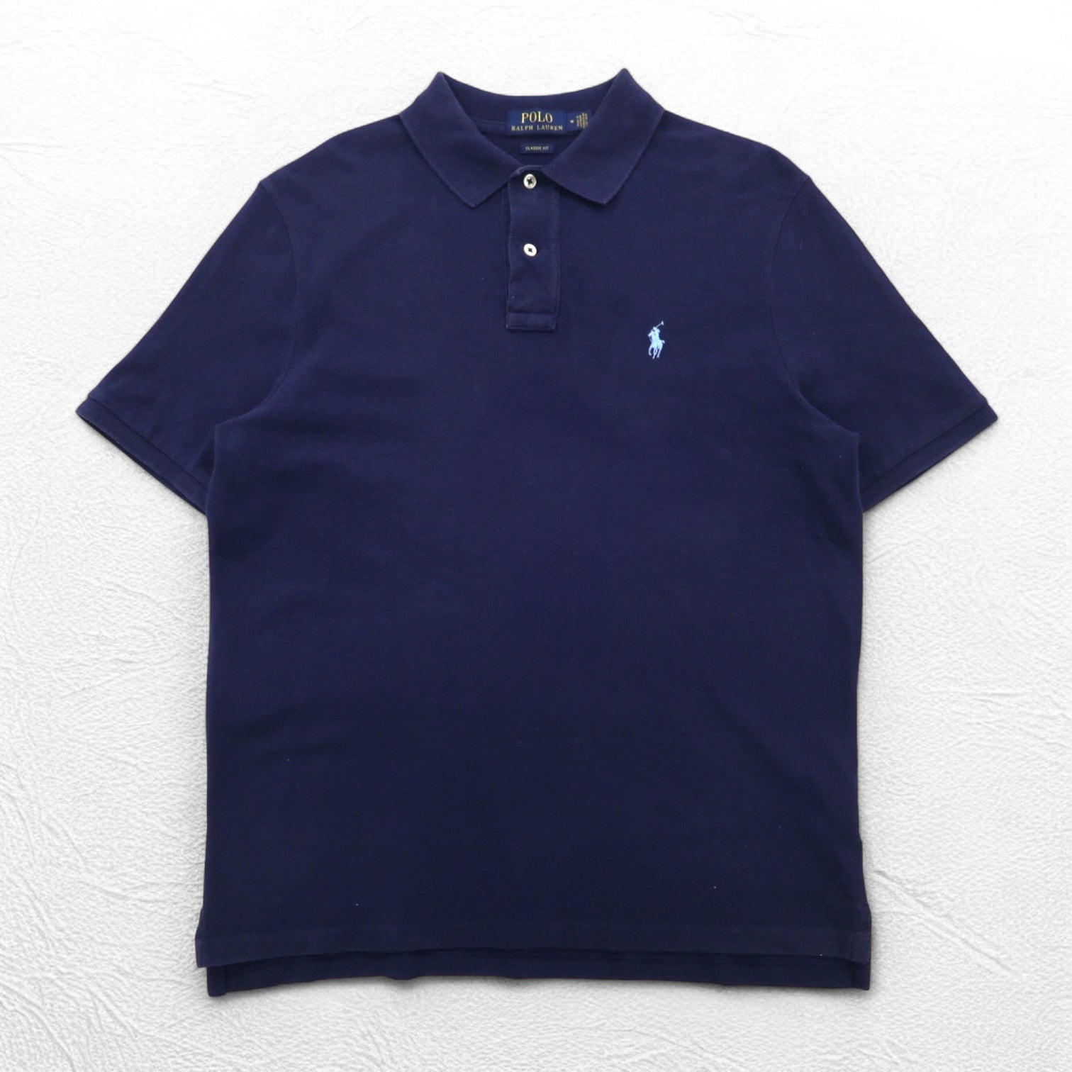 POLO RALPH LAUREN Polo M Blu Navy Cotone Piqué Ricamo Small Pony