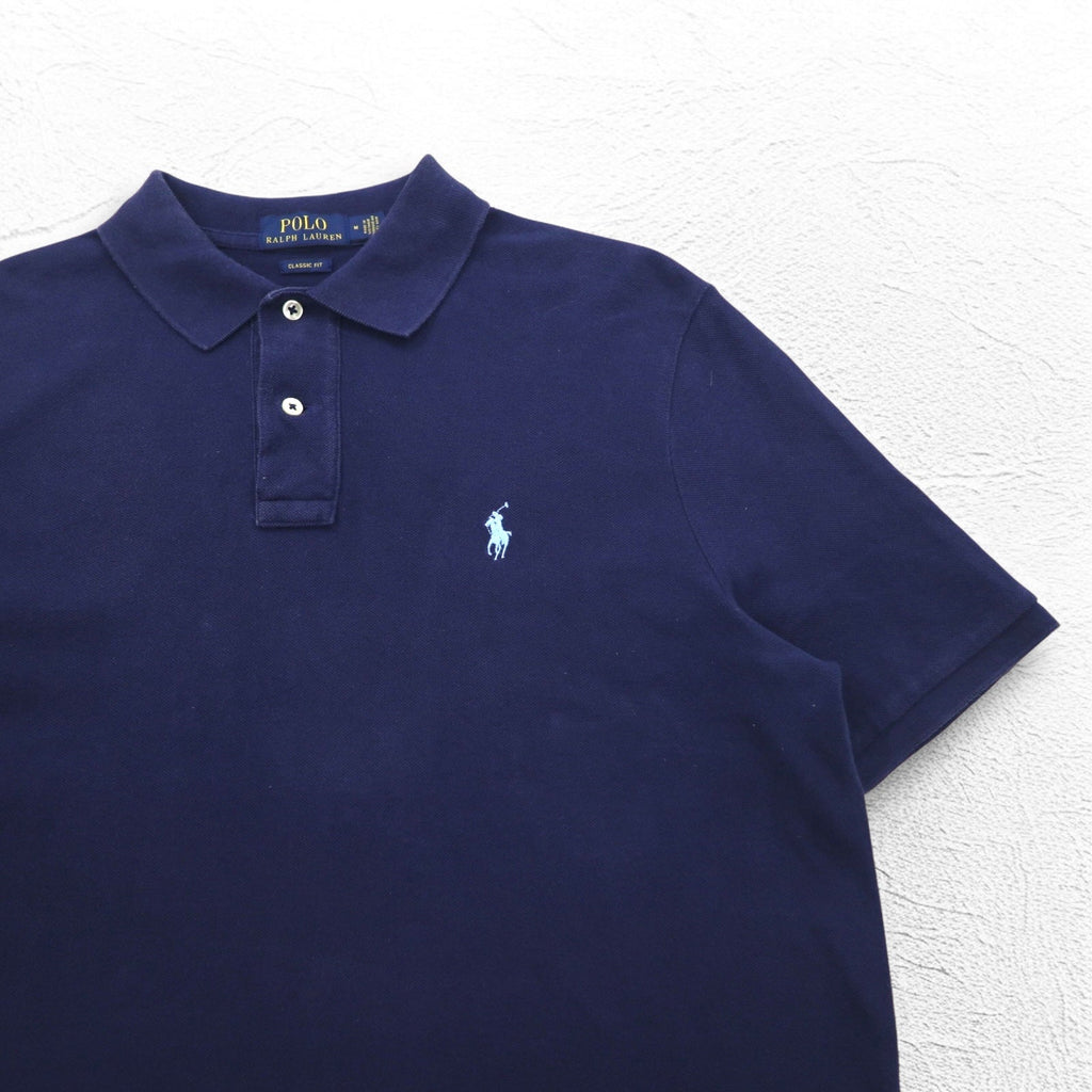 POLO RALPH LAUREN Polo M Blu Navy Cotone Piqué Ricamo Small Pony