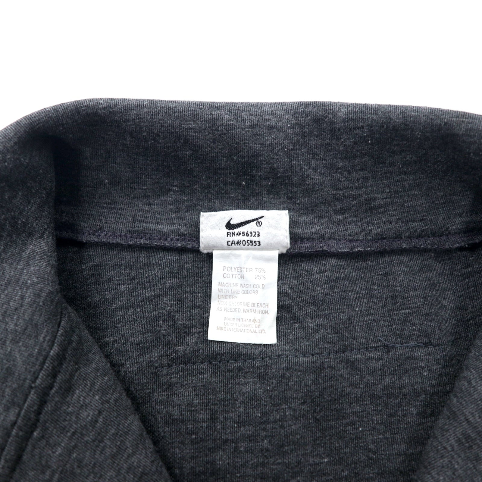 NIKE Anni '90 Felpa mezza zip M Grigia Poliestere Cotone Etichetta argento Logo Swoosh centrale ricamato USA ATHLETES SPORT