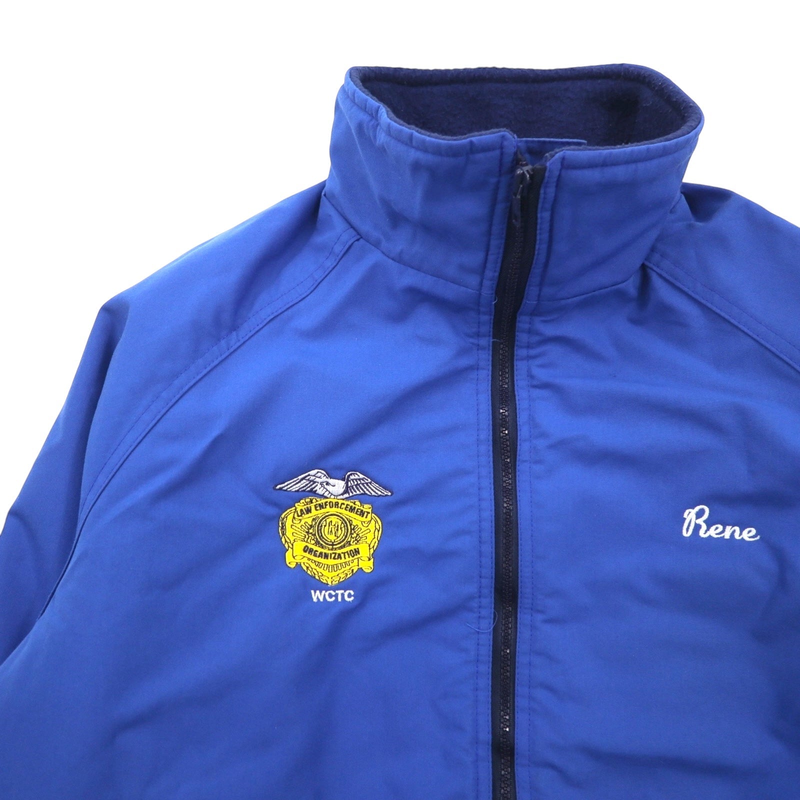 SPORTSMASTER 90s USA Sport Jacket ナイロンジャケット XL ブルー Polarfleece フリースライナー ハイネック 90年代 USA製
