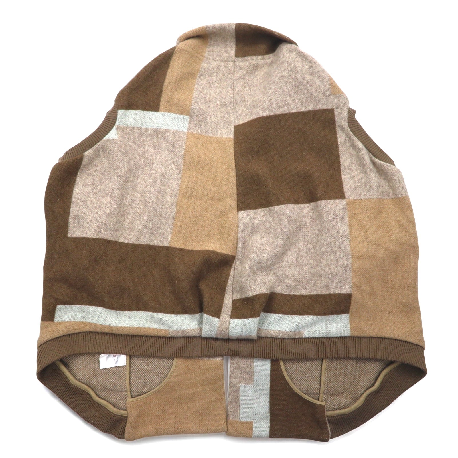 ohta Poncho Cardigan FREE Marrone Beige Multicolore Angora 14aw-ha-pl Prodotto in Giappone