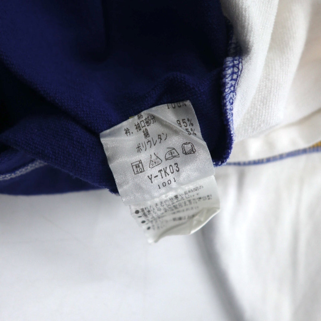 FILA Anni '90 Color Block Logo Felpa M Cotone Blu navy Giallo Bianco