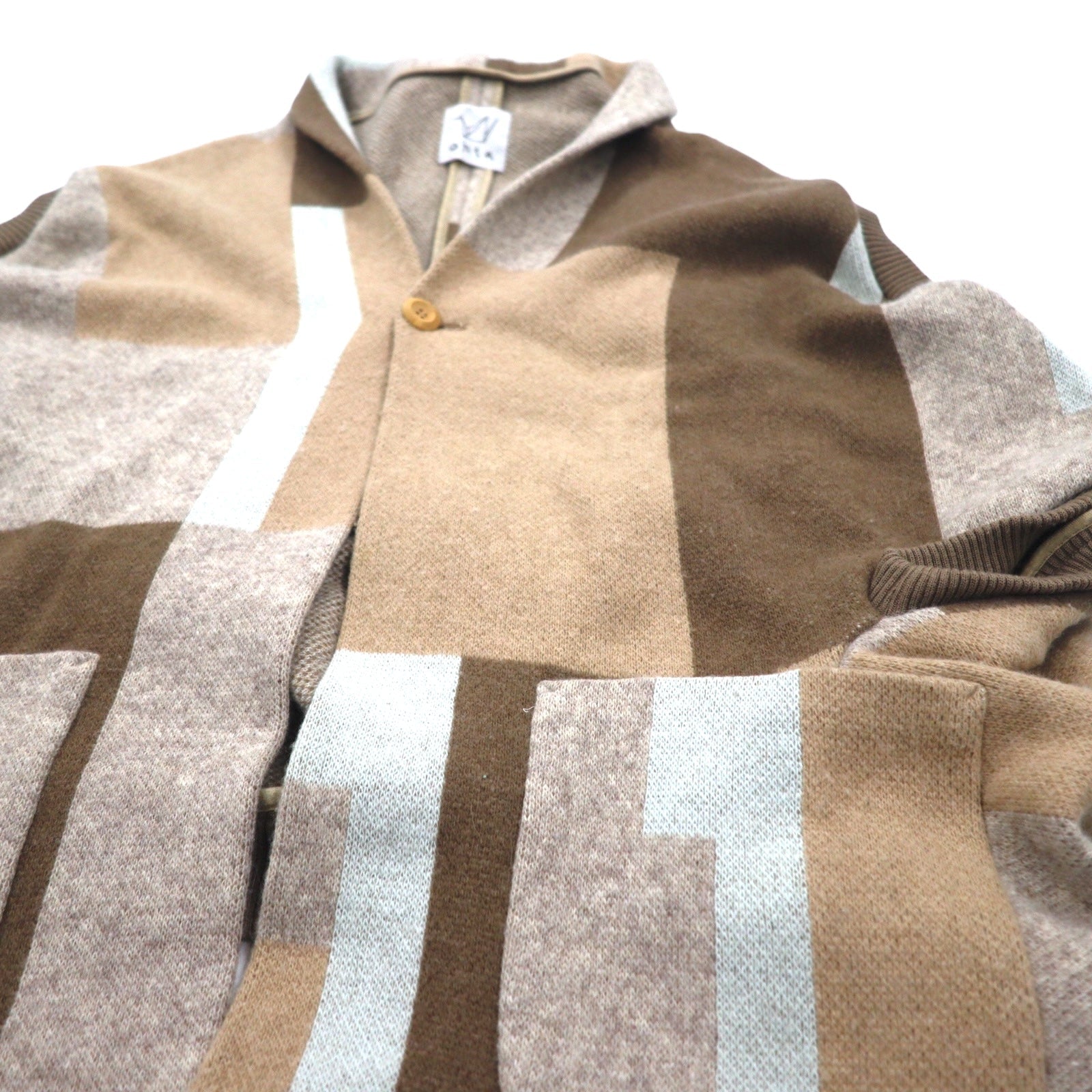 ohta Poncho Cardigan FREE Marrone Beige Multicolore Angora 14aw-ha-pl Prodotto in Giappone