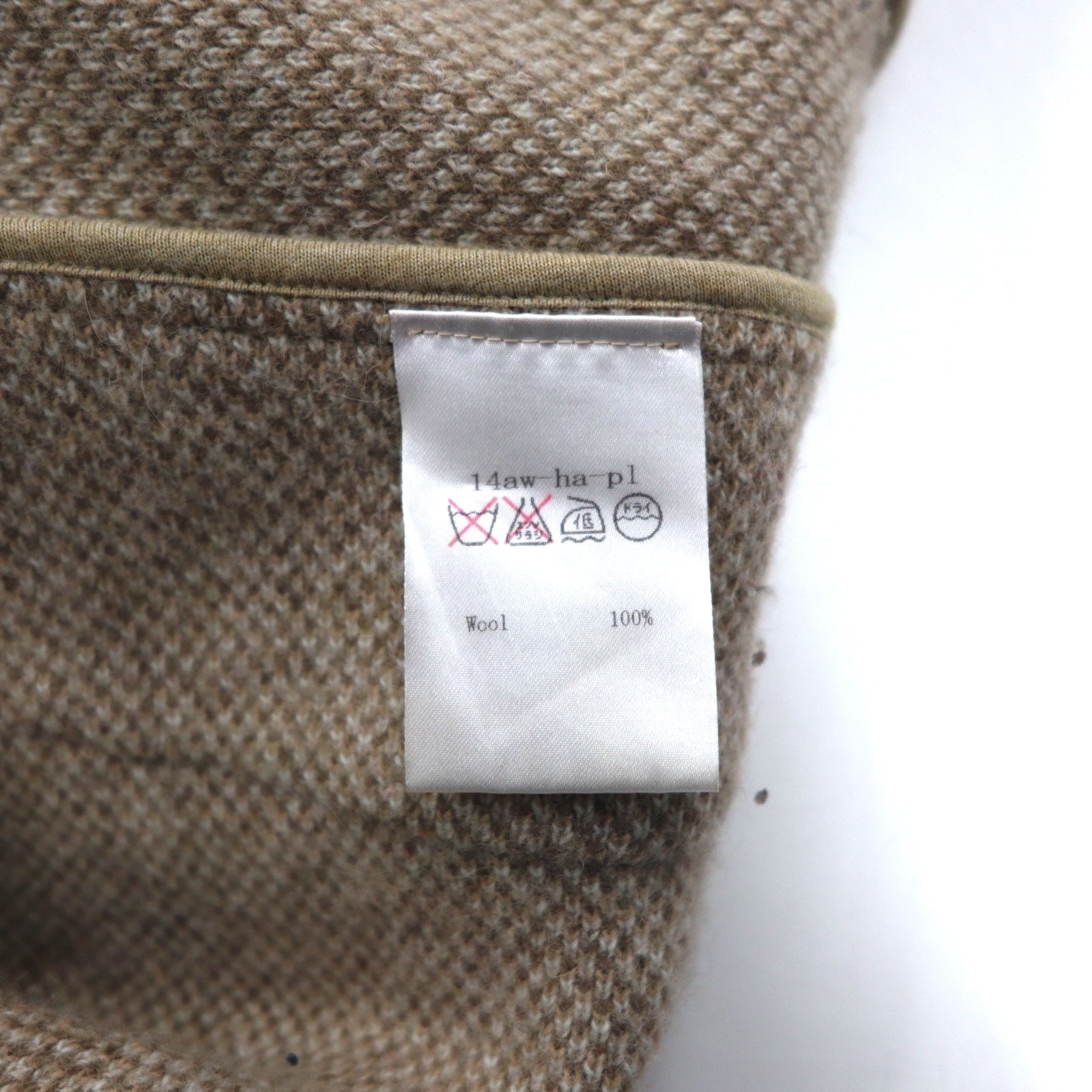ohta Poncho Cardigan FREE Marrone Beige Multicolore Angora 14aw-ha-pl Prodotto in Giappone