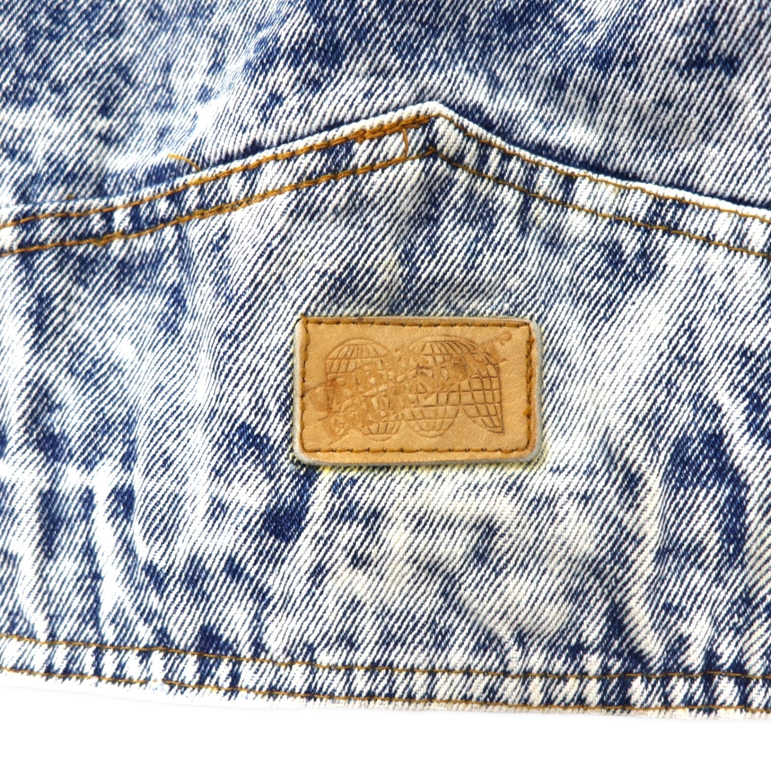 Anni '90, Giacca di jeans URBAN EQUIPMENT, lavaggio acido, Uruguay, XL, blu, cotone, oversize