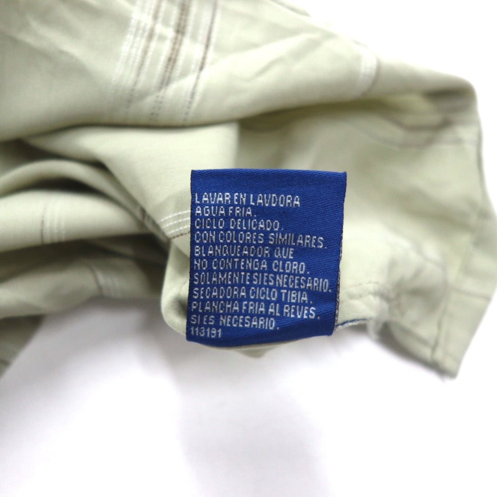 TOWN CRAFT anni '90 camicia a maniche corte 2XL beige a righe poliestere taschino sul petto