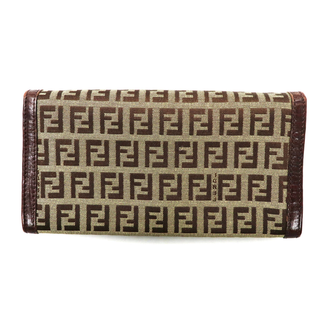 FENDI 長財布 ブラウン キャンバス レザー ズッキーノ オールド 2270 8M0000 TN9 088 イタリア製
