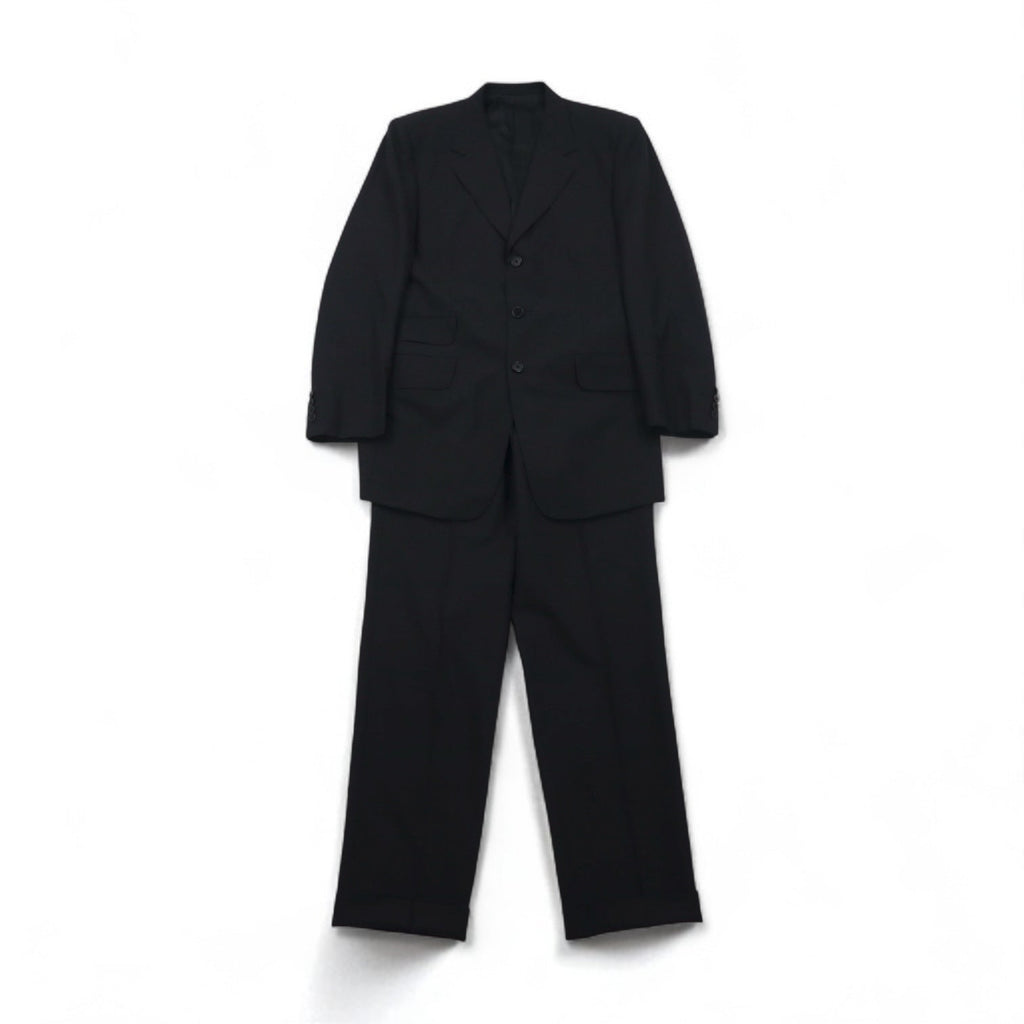 Paul Smith Anni '90 Abito completo 3 bottoni XL Nero a quadri Lana Made in Japan