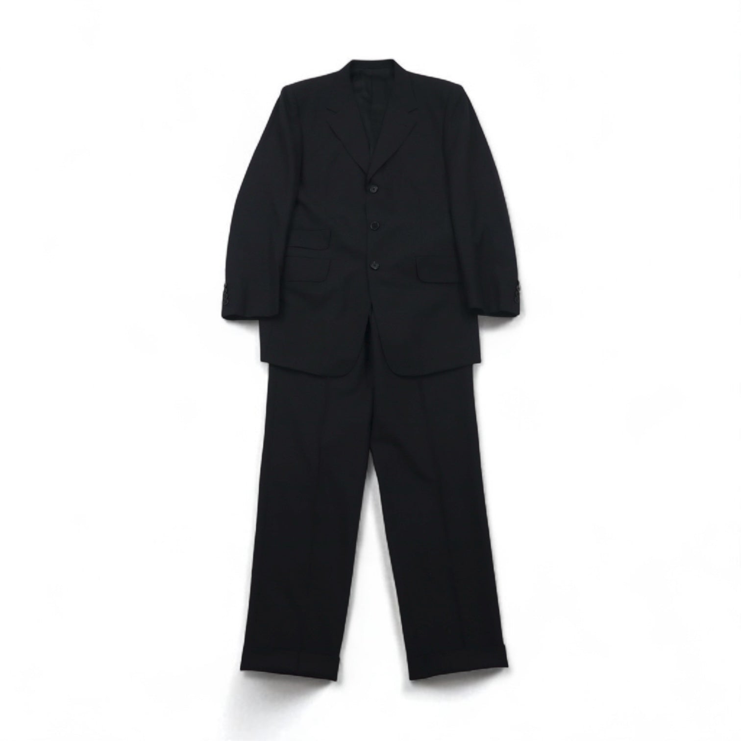 Paul Smith Anni '90 Abito completo 3 bottoni XL Nero a quadri Lana Made in Japan
