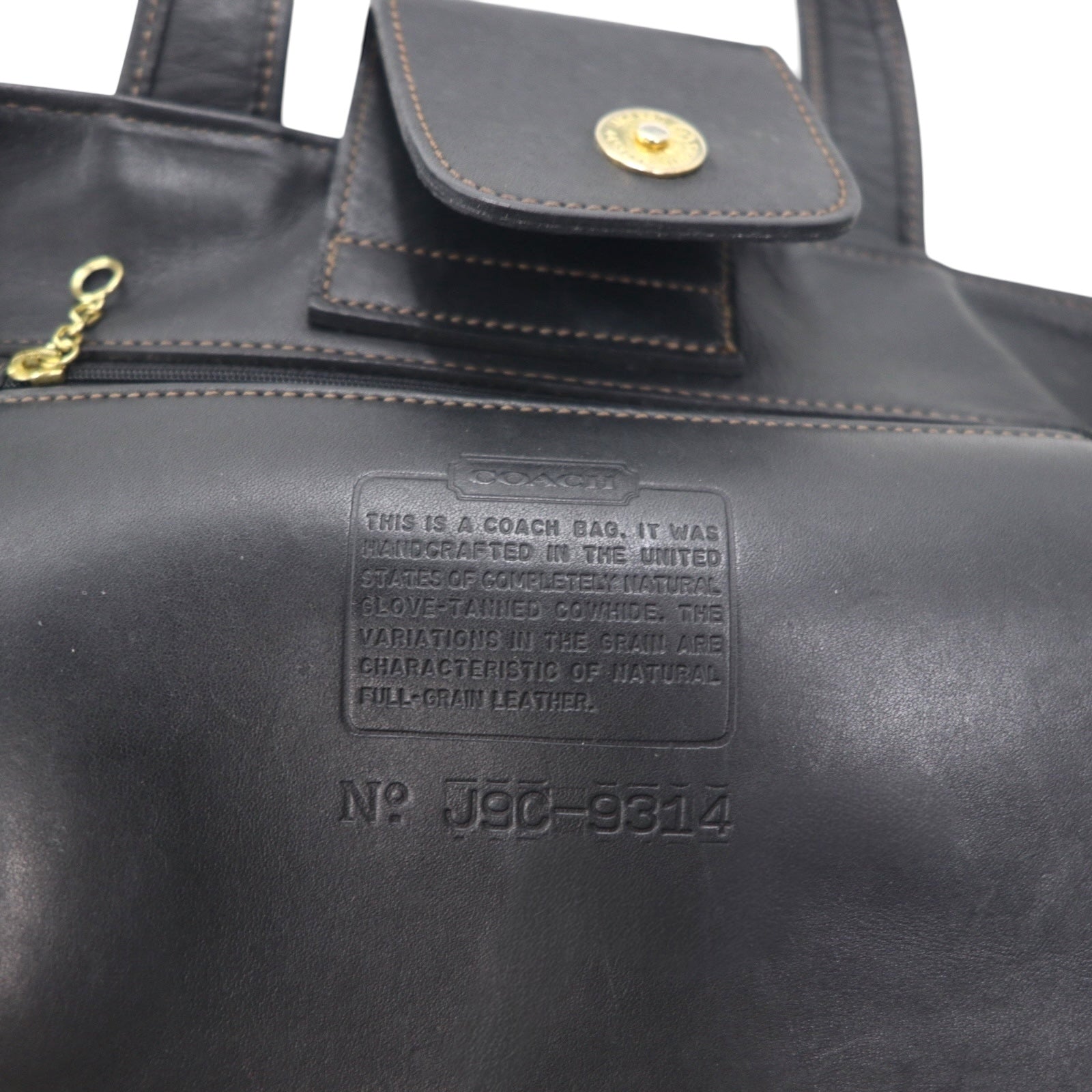 COACH オールドコーチ USA製 ヴィンテージ トートバッグ ハンドバッグ 牛革 レザー 9314