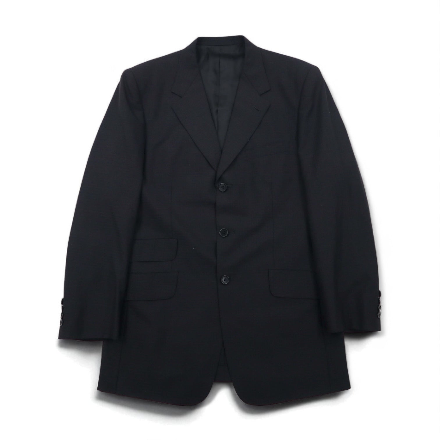 Paul Smith Anni '90 Abito completo 3 bottoni XL Nero a quadri Lana Made in Japan