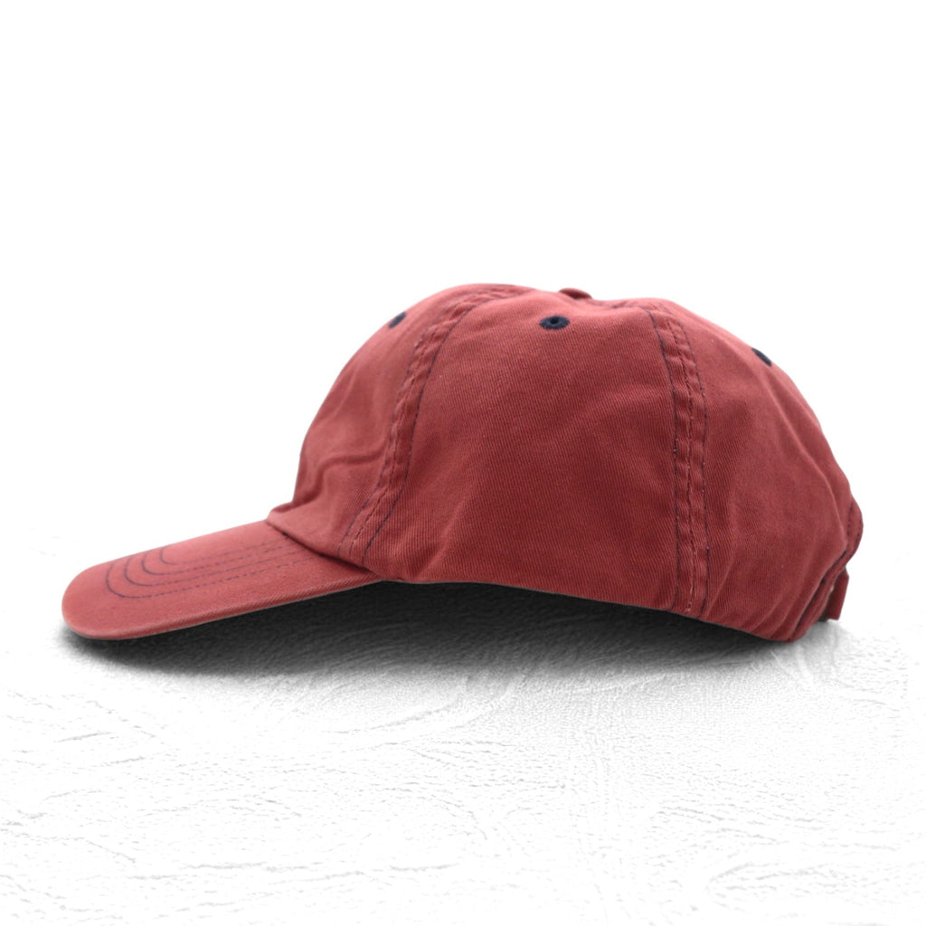 Polo by Ralph Lauren ユーズドウォッシュ加工  6パネルキャップ FREE ベルト レッド スモールポニー刺繍