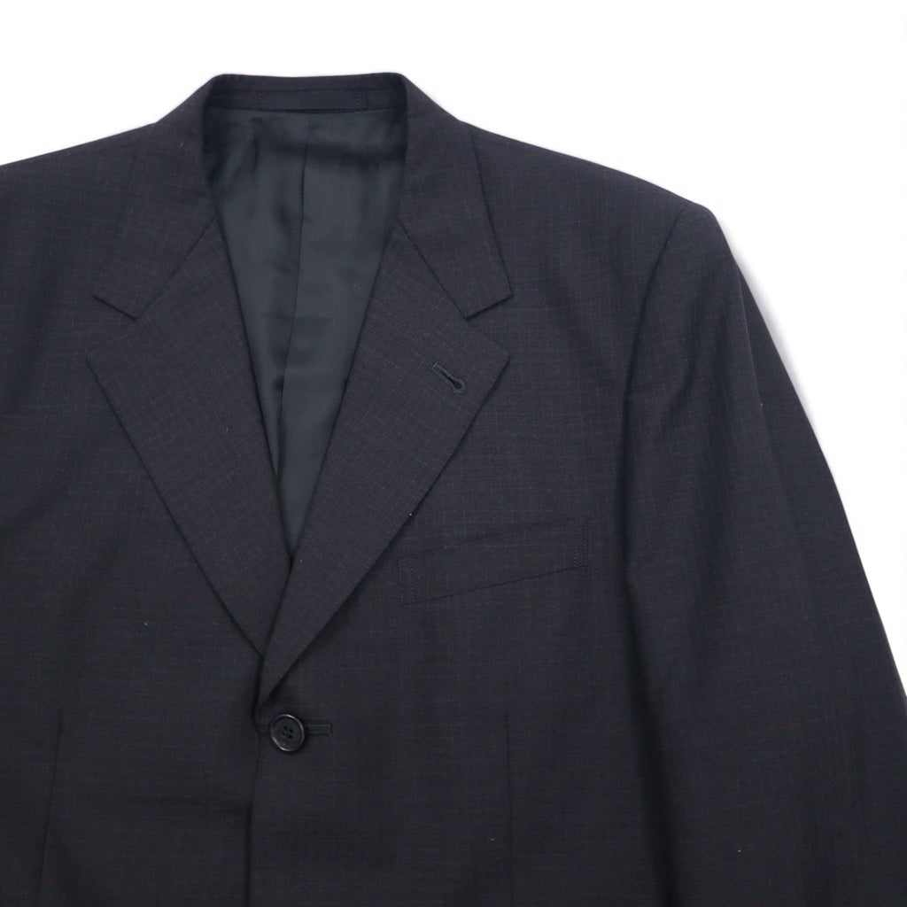 Paul Smith Anni '90 Abito completo 3 bottoni XL Nero a quadri Lana Made in Japan