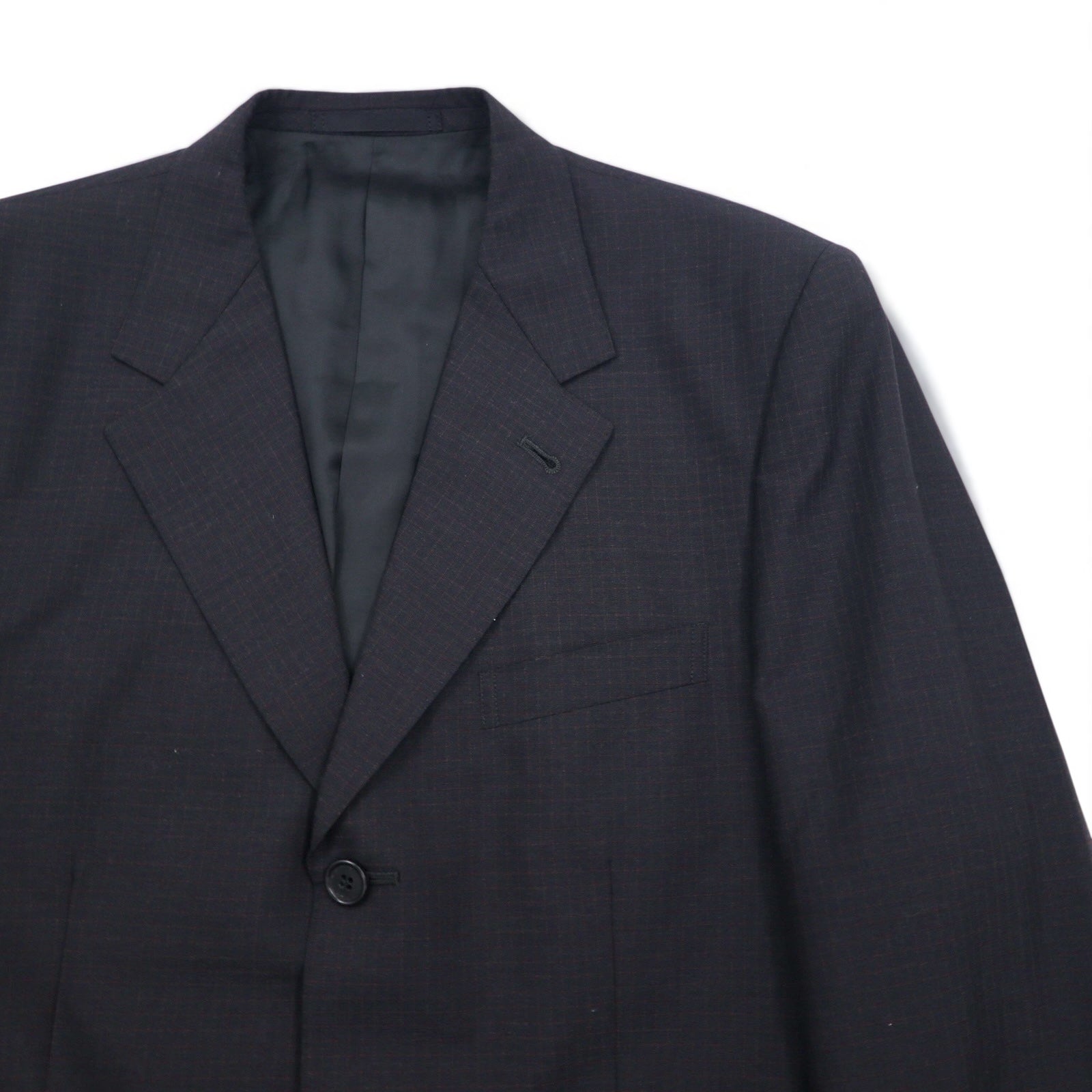 Paul Smith Anni '90 Abito completo 3 bottoni XL Nero a quadri Lana Made in Japan