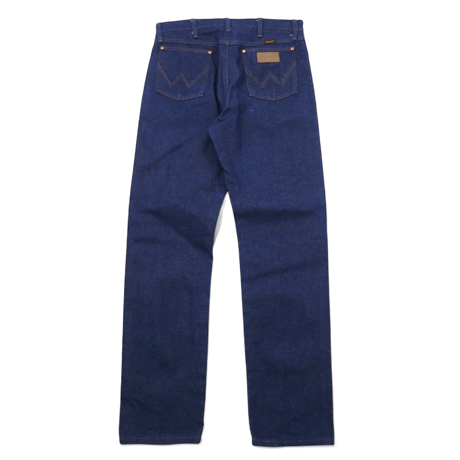 Wrangler Cowboy Cut Jeans rigidi in denim 34 blu con logo cucito 13MWZ Made in Mexico