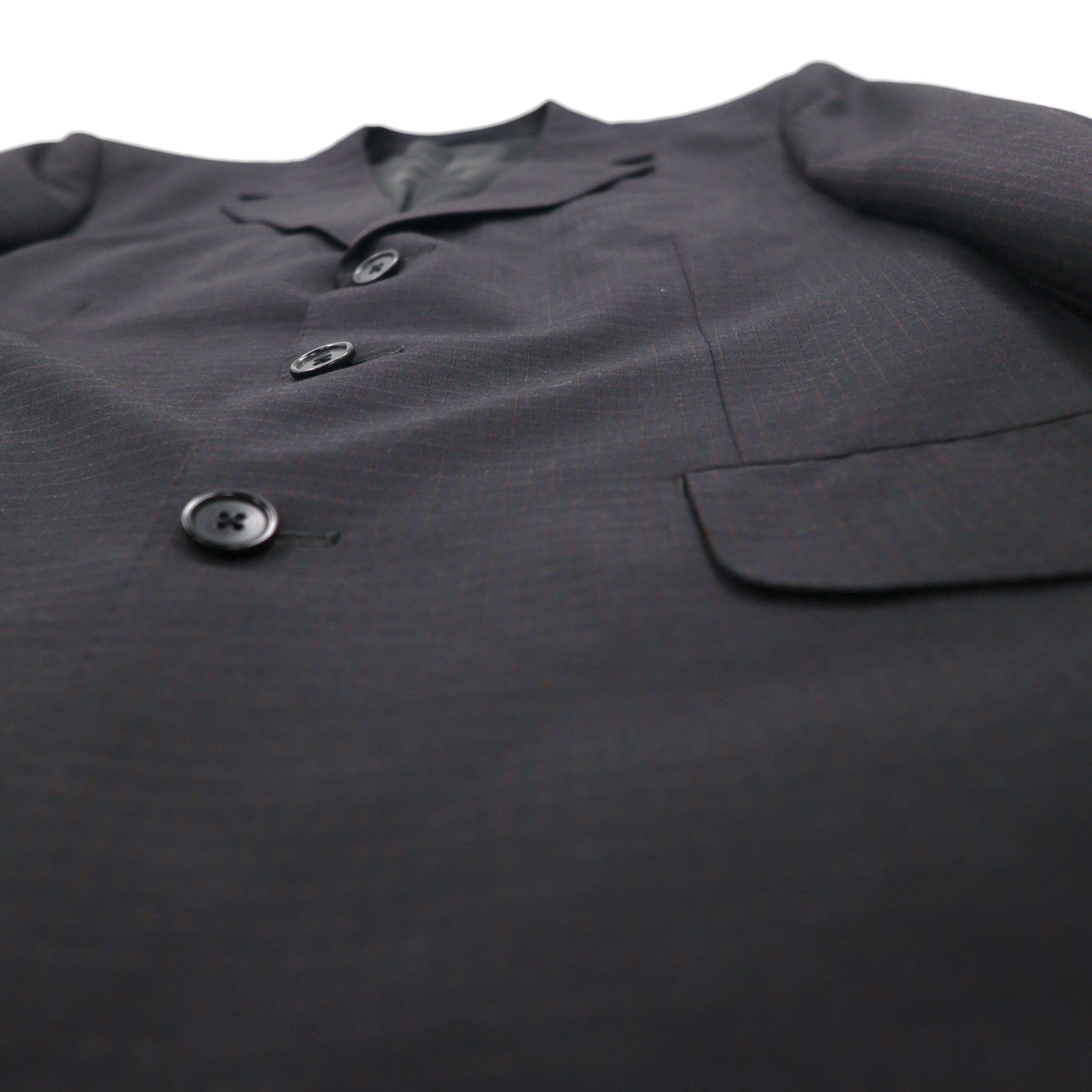 Paul Smith Anni '90 Abito completo 3 bottoni XL Nero a quadri Lana Made in Japan