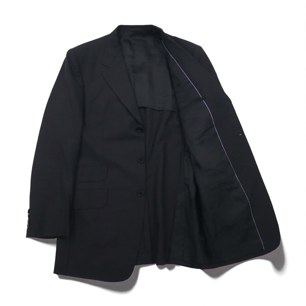 Paul Smith Anni '90 Abito completo 3 bottoni XL Nero a quadri Lana Made in Japan