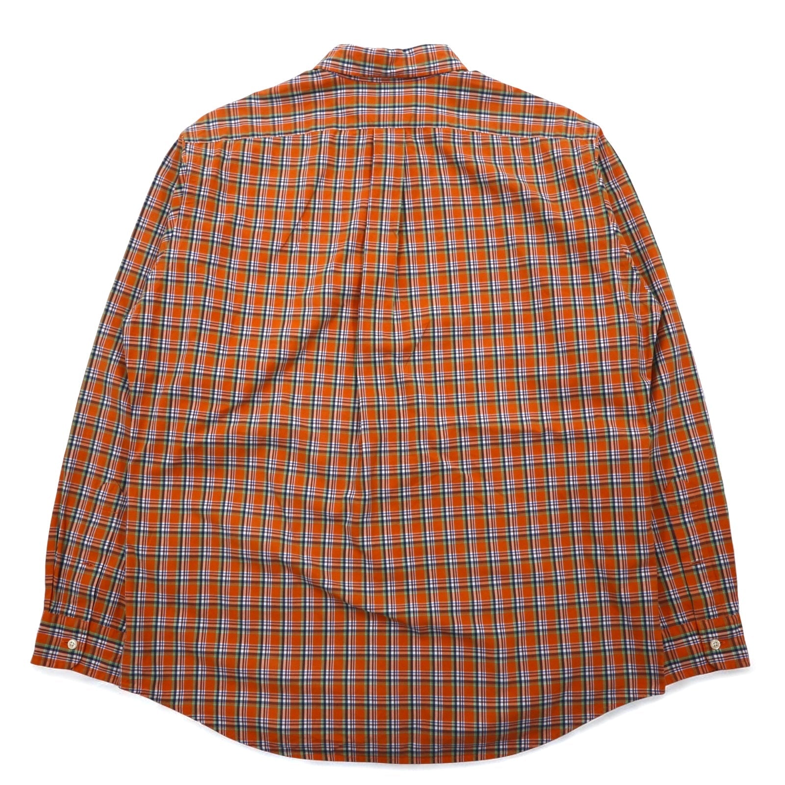 Polo by Ralph Lauren anni '90, camicia button-down modello ELLINGTON, taglia L, colore arancione, con ricamo piccolo pony.