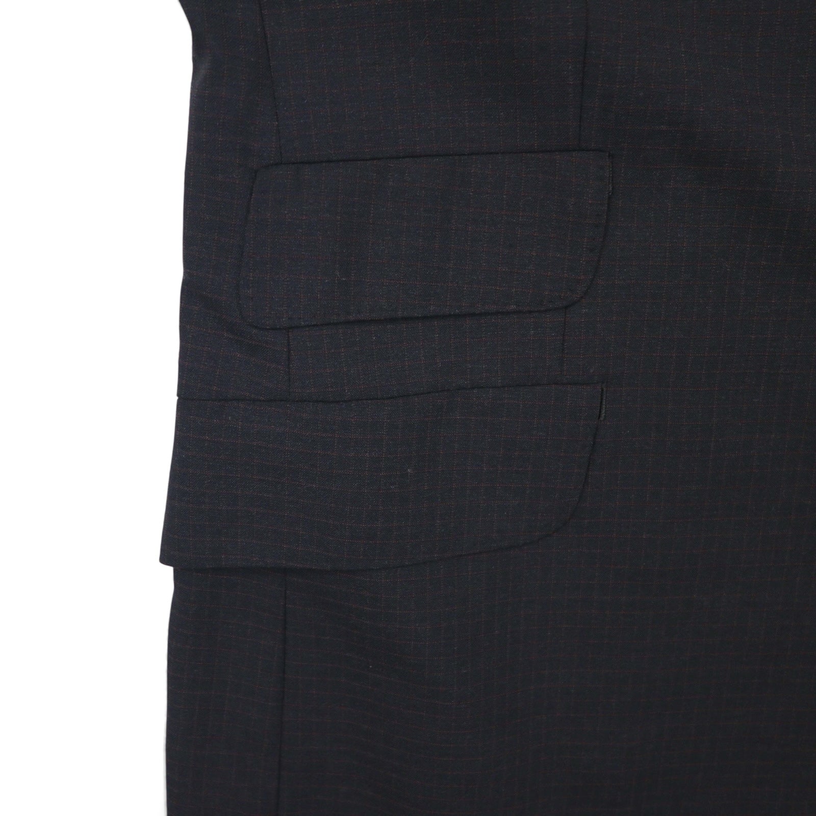 Paul Smith Anni '90 Abito completo 3 bottoni XL Nero a quadri Lana Made in Japan
