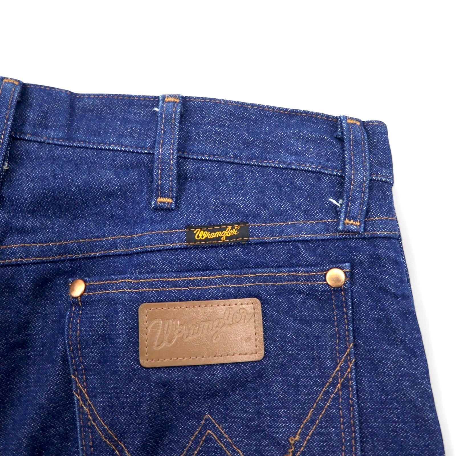 Wrangler Cowboy Cut Jeans rigidi in denim 34 blu con logo cucito 13MWZ Made in Mexico
