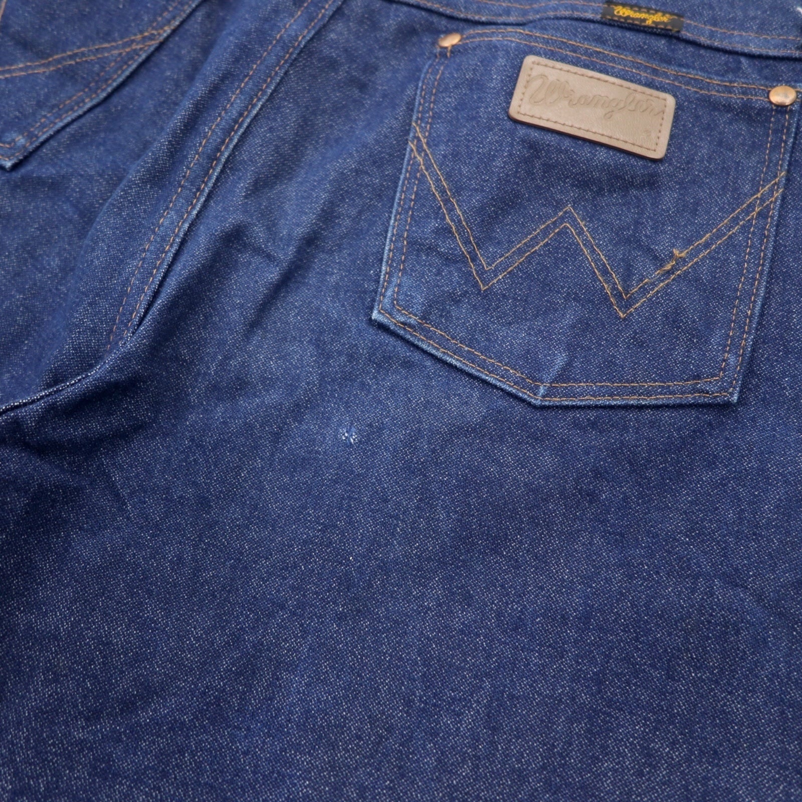 Wrangler Cowboy Cut Jeans rigidi in denim 34 blu con logo cucito 13MWZ Made in Mexico
