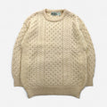 Aran Crafts 90s Fisherman Sweater アランニット フィッシャーマン セーター XL 生成り ウール アイルランド製