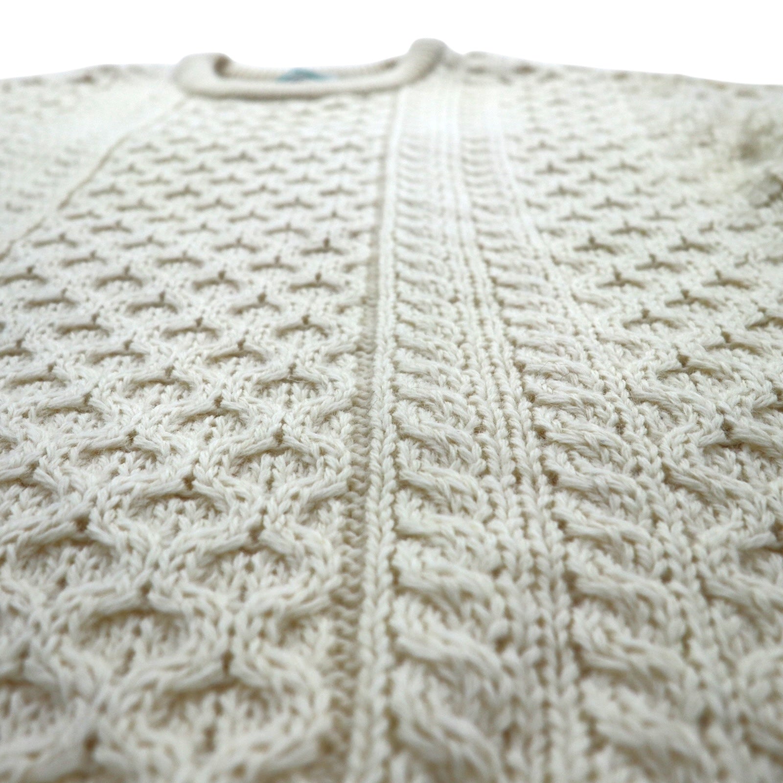 Aran Crafts 90s Fisherman Sweater アランニット フィッシャーマン セーター XL 生成り ウール アイルランド製