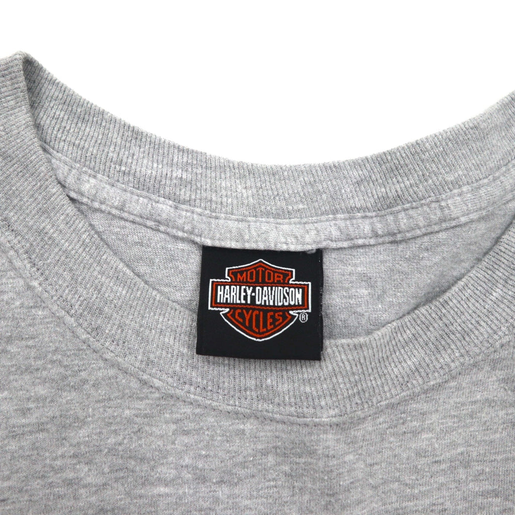 HARLEY DAVIDSON 00年代 両面プリント Tシャツ 2XL ビッグサイズ グレー コットン WINCHESTER
