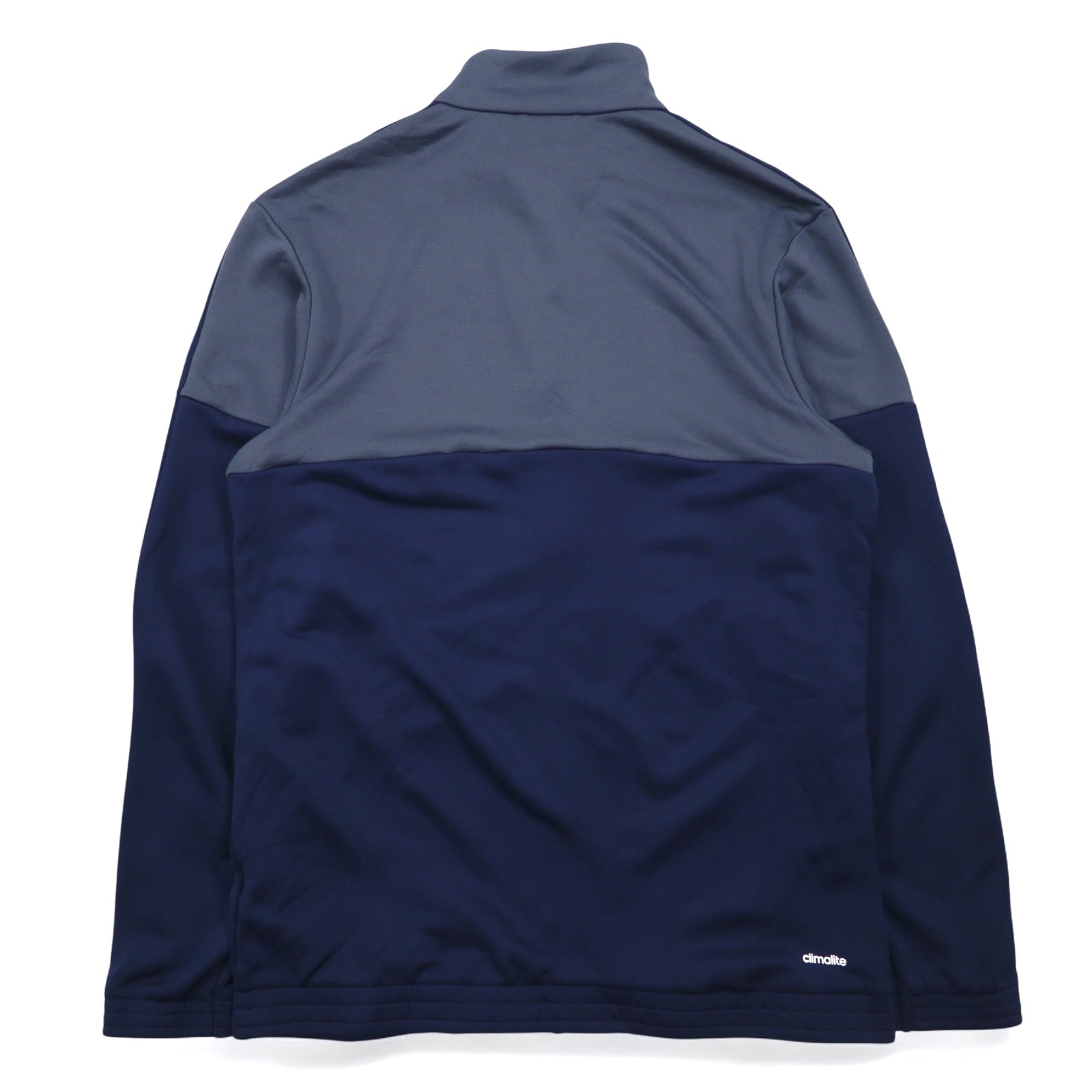 Giacca da tuta adidas con collo alto, taglia 2XL, bicolore, blu navy e grigio, in poliestere, a 3 strisce