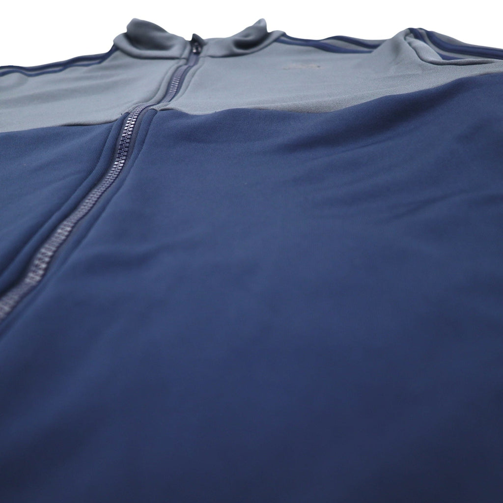 Giacca da tuta adidas con collo alto, taglia 2XL, bicolore, blu navy e grigio, in poliestere, a 3 strisce