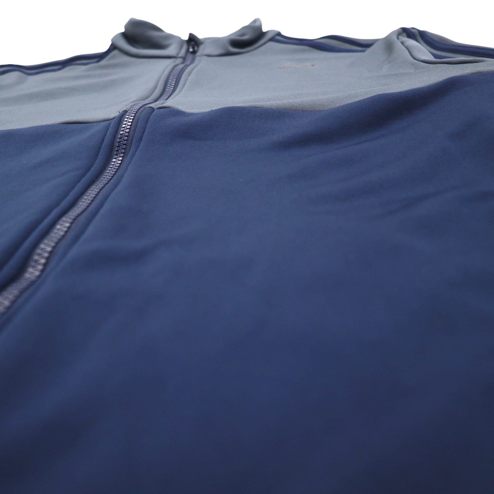 Giacca da tuta adidas con collo alto, taglia 2XL, bicolore, blu navy e grigio, in poliestere, a 3 strisce
