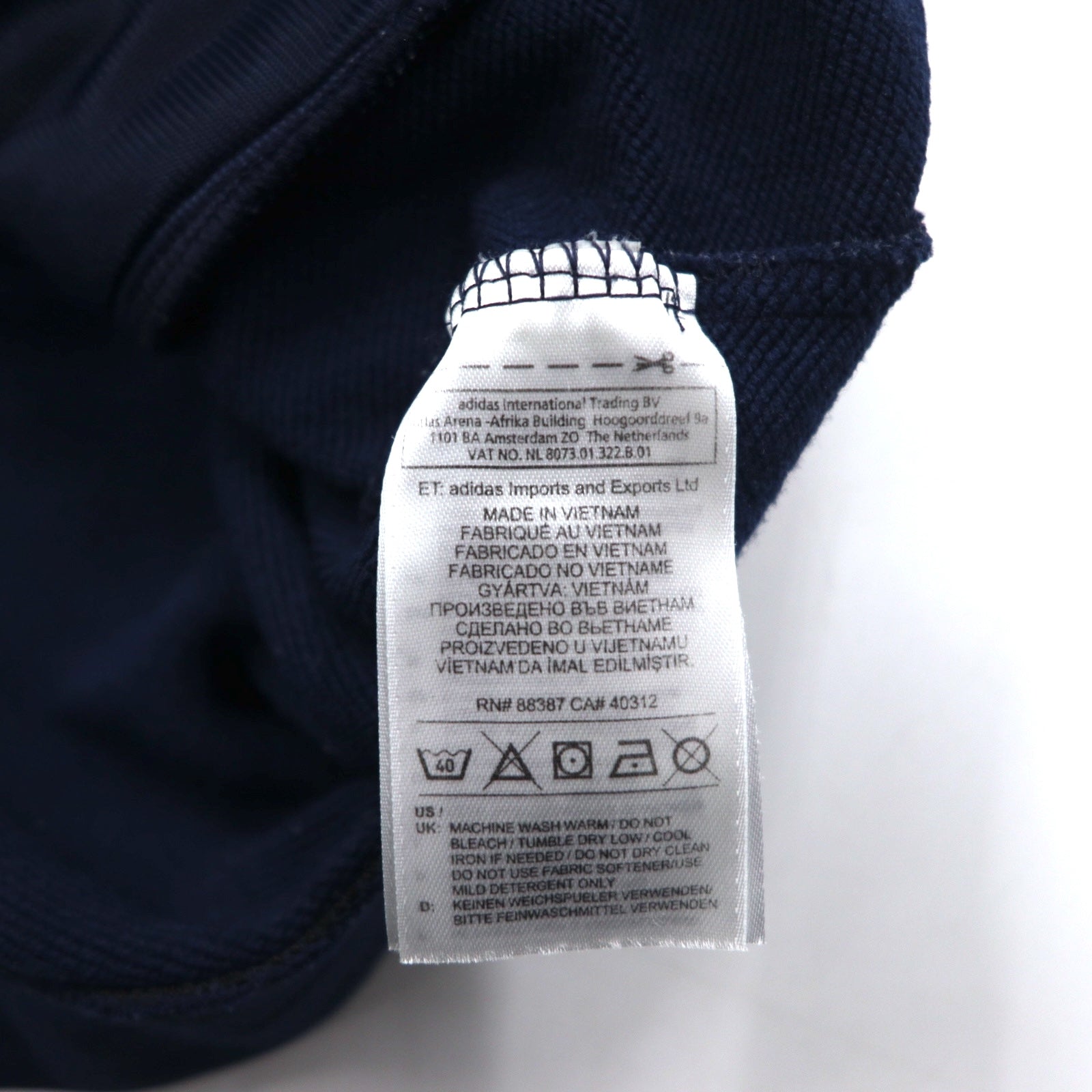 Giacca da tuta adidas con collo alto, taglia 2XL, bicolore, blu navy e grigio, in poliestere, a 3 strisce