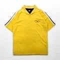 TOMMY JEANS anni '90 Polo a collo aperto taglia L gialla con logo ricamato, made in Pakistan