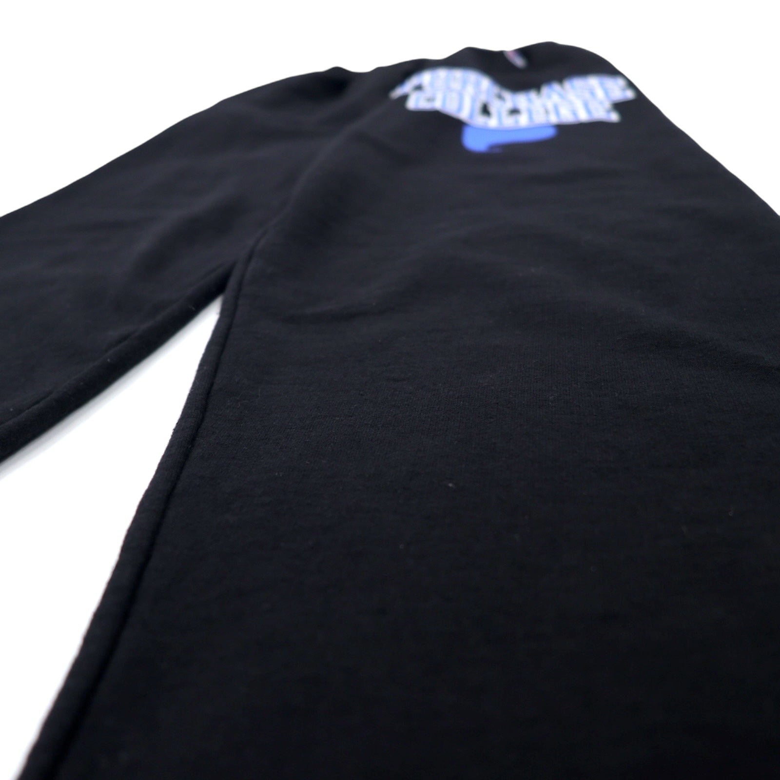 Champion Pantaloni sportivi easy, taglia L, neri, cotone, interno felpato, stampa college PURCHASE COLLEGE, made in El Salvador