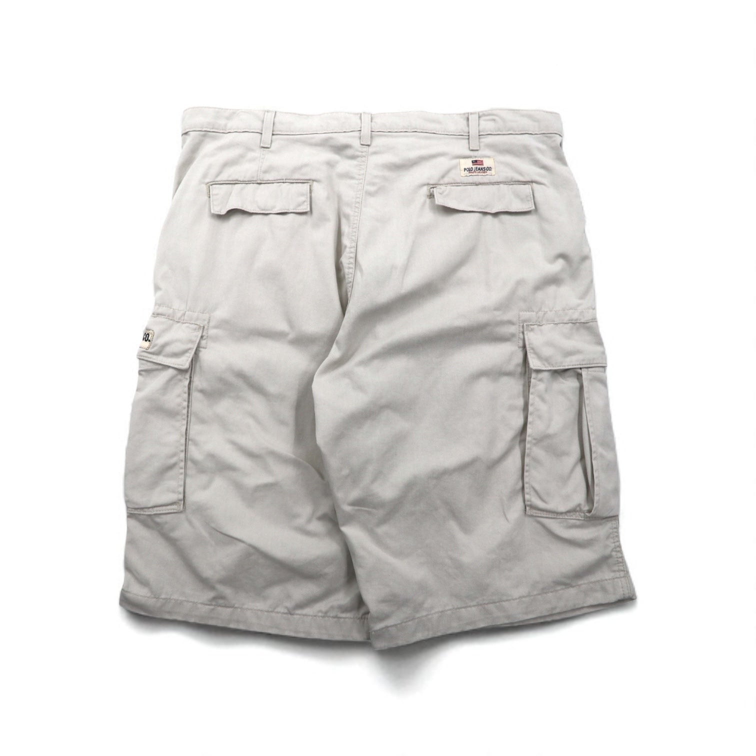 POLO JEANS CO. RALPH LAUREN anni '90 pantaloncini cargo corti baggy FREIGHTER SHORT pantaloni a mezza gamba XL beige cotone