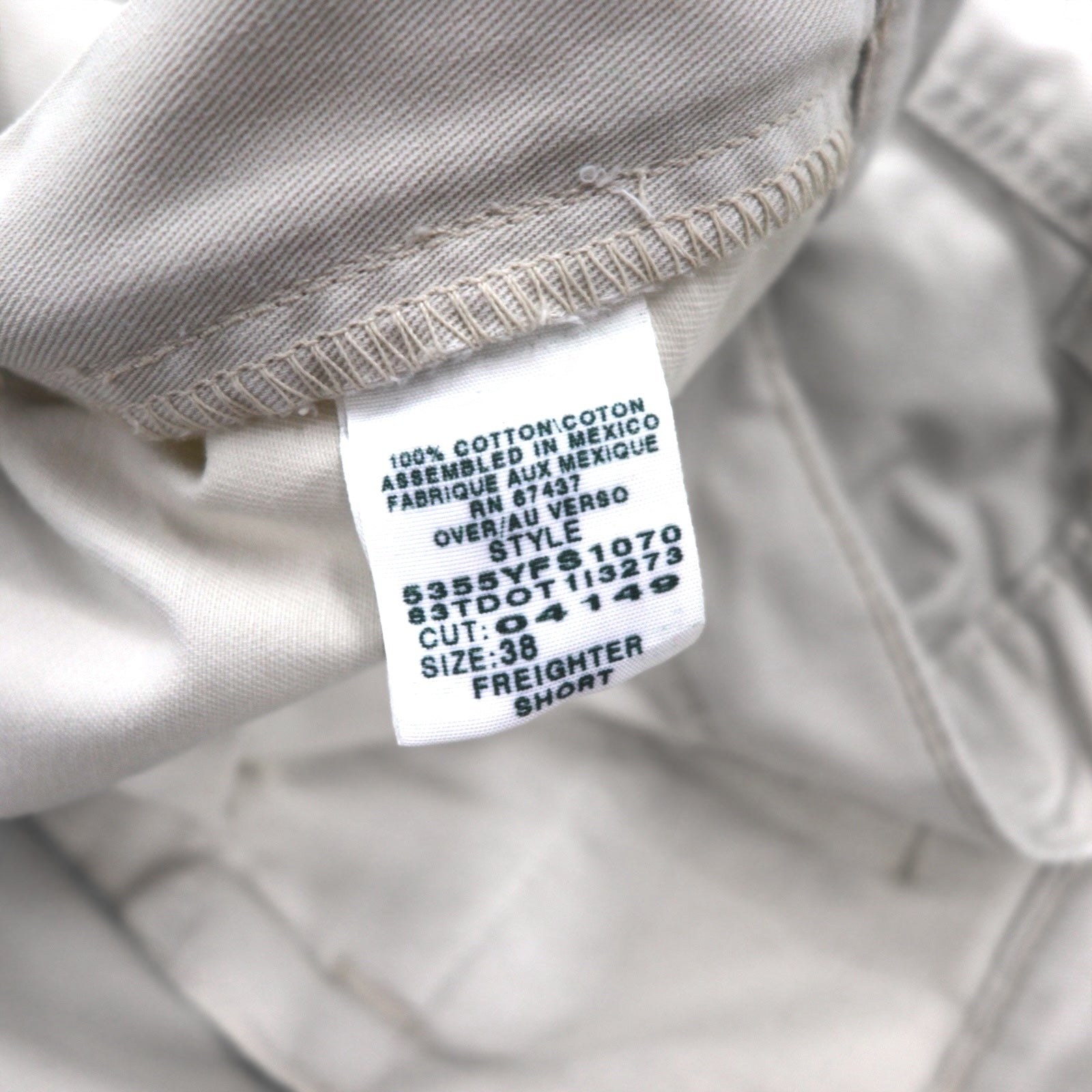 POLO JEANS CO. RALPH LAUREN anni '90 pantaloncini cargo corti baggy FREIGHTER SHORT pantaloni a mezza gamba XL beige cotone
