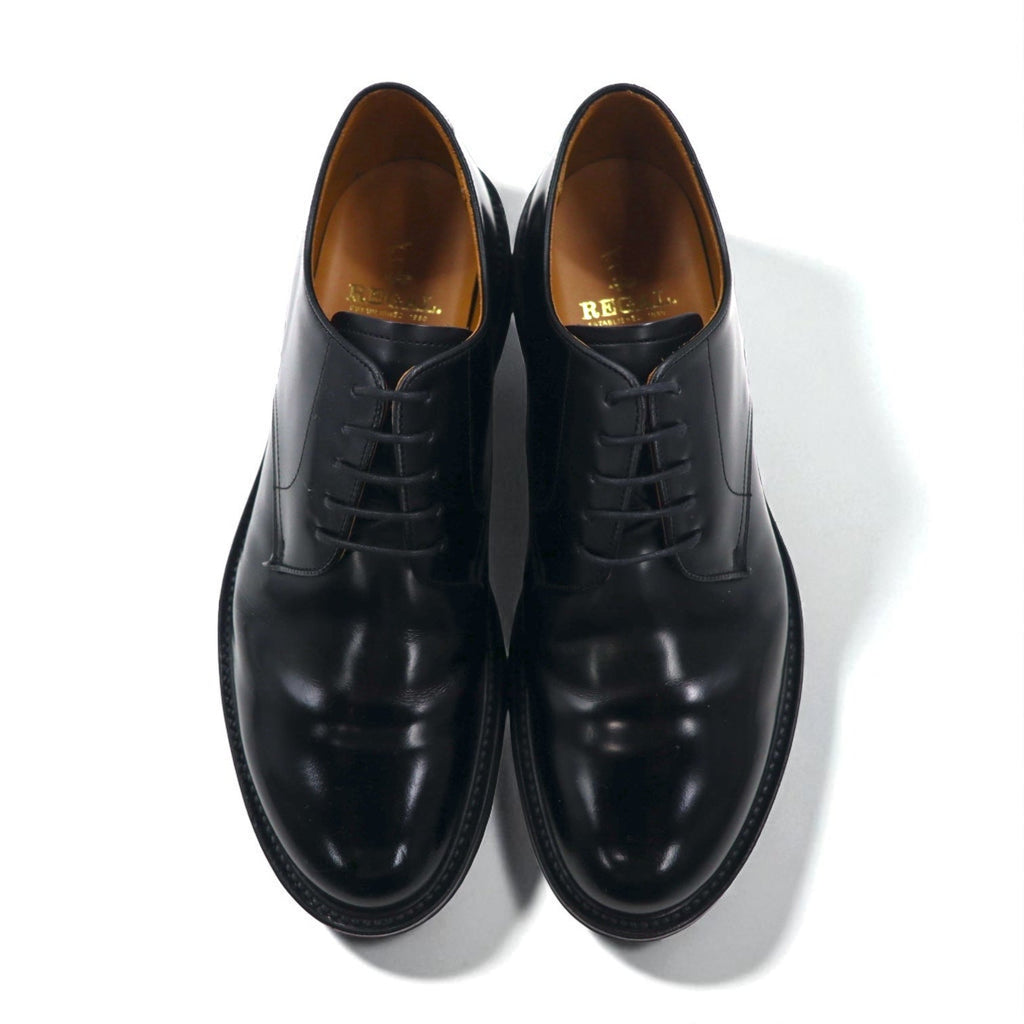 REGAL Scarpe eleganti Derby Plain Toe 27.5cm Nero Pelle Cucitura esterna JN01 Fabbricate in Giappone